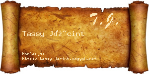 Tassy Jácint névjegykártya
